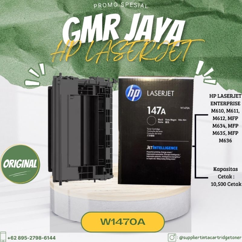 Toner hp 147A original / Hp toner 147A / Cartridge 147A / Hp 147A black original toner cartridge W14