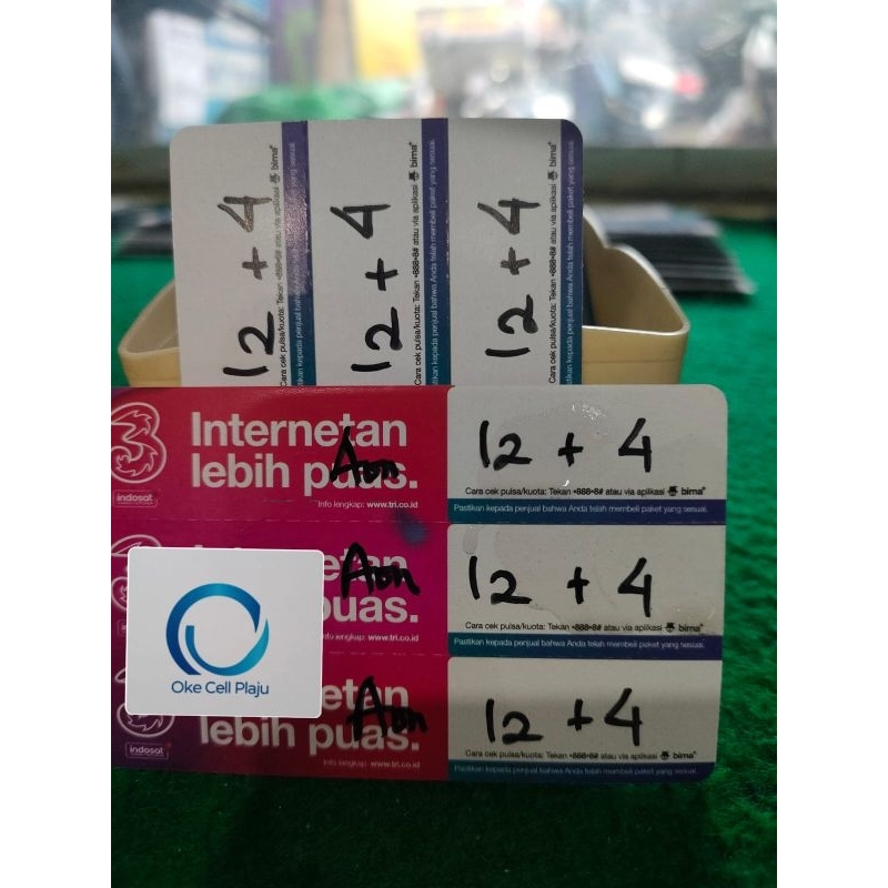 voucher tri AON 12GB(16Gb)