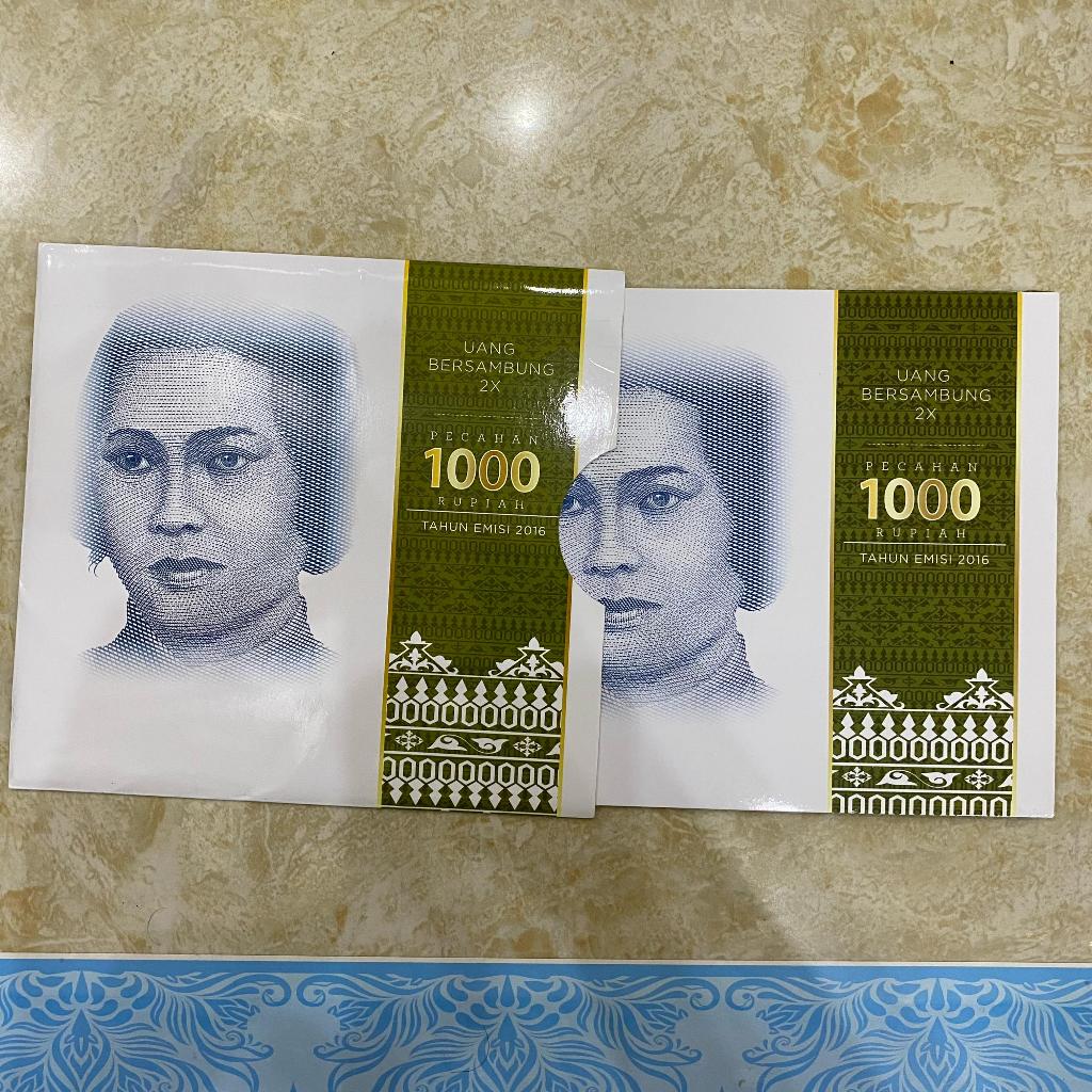 Rupiah Bersambung 2X Pecahan 1000 Rupiah Tahun Emisi 2016
