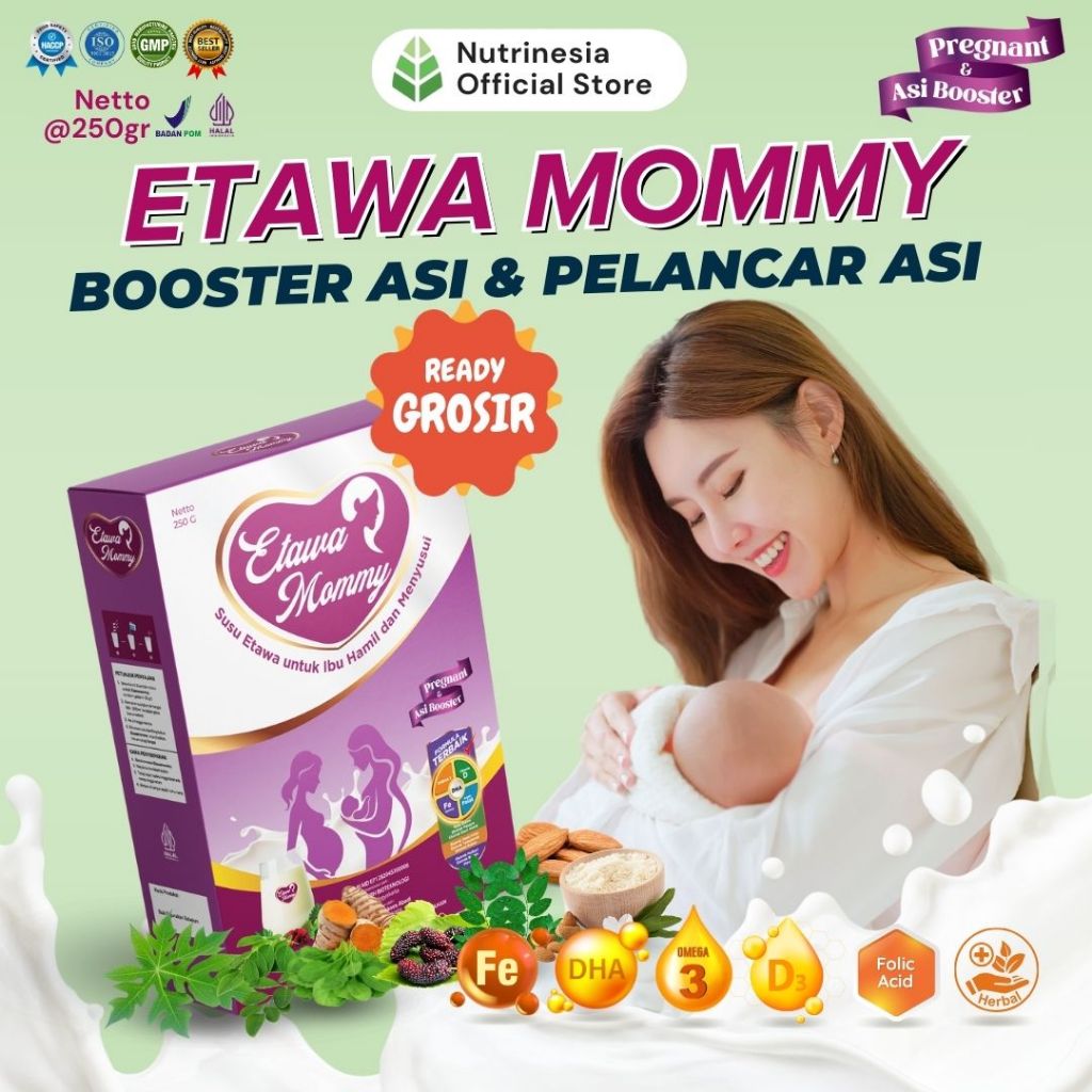 

Booster Pelancar ASI Nutrisi Ibu Hamil & Ibu Menyusui Mengandung DHA, Asam Folat, Omega 3 & Vitamin