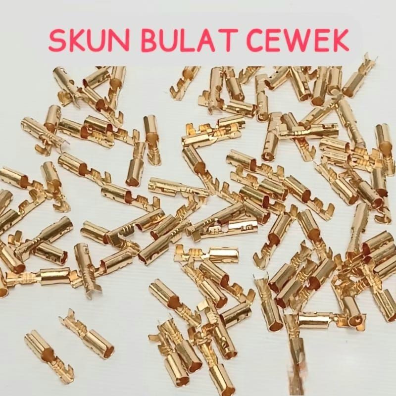 skun terminal kabel bulat asli kuningan
