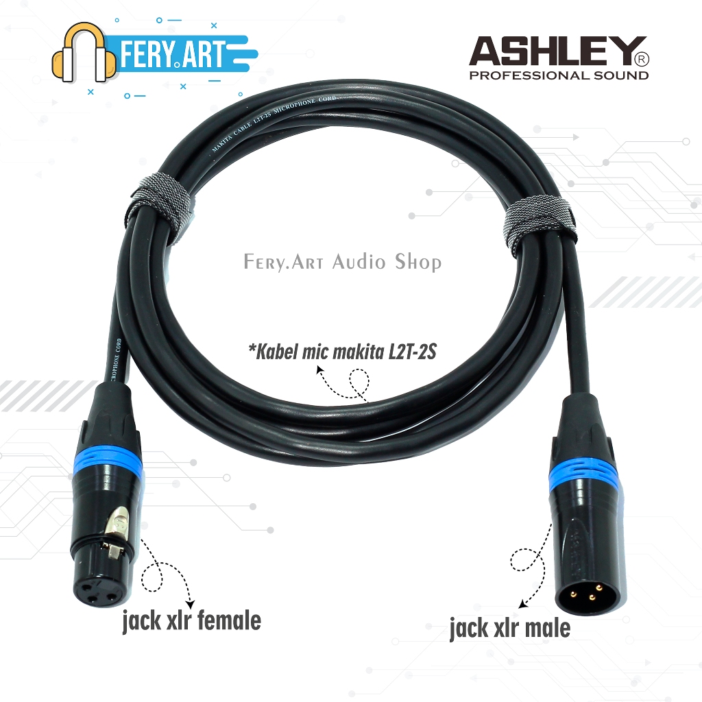 Kabel Mic Jek ASHLEY xlr female to xlr male