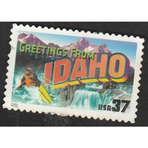 

A 12102 SATU BUAH PRANGKO AMERIKA NOMINAL 37C TEMA GREETINGS FROM IDAHO DENGAN KONDISI SUDAH ADA CAP