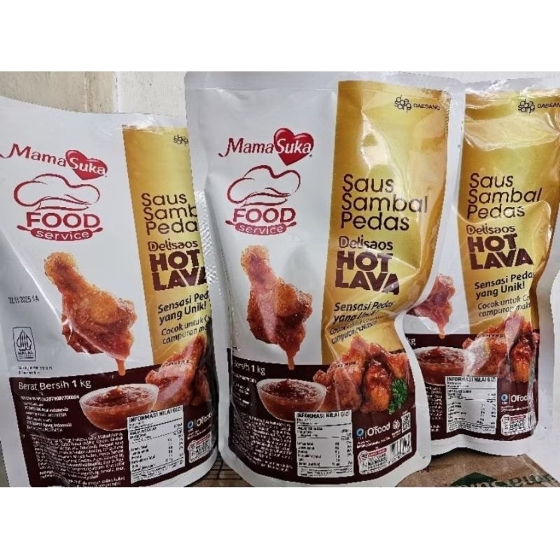 

Mamasuka DeliSaos Hot Lava/ Saos sambal pedas 1Kg