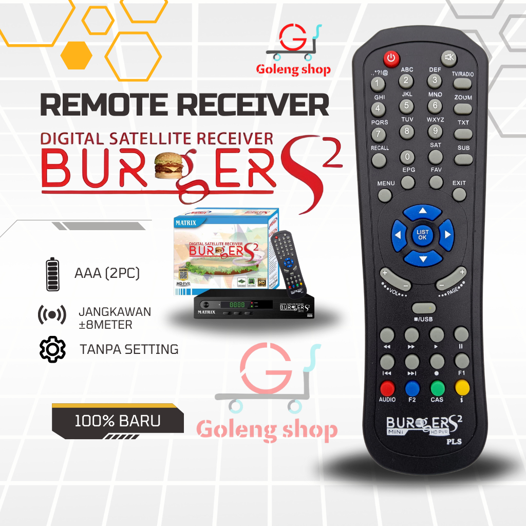 Remot Remote Receiver Parabola Matrix Garuda Burger S2