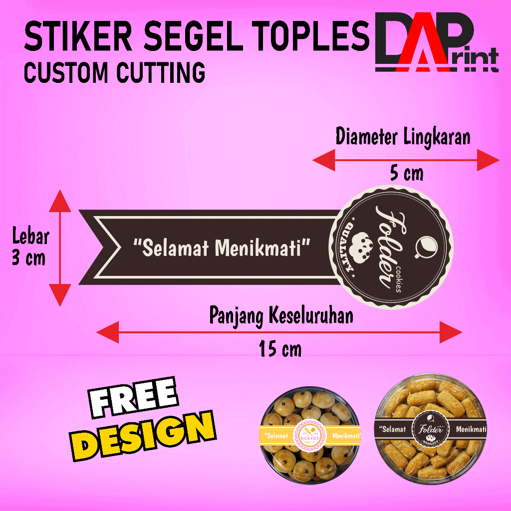 

Cetak Stiker Segel Toples Label Kue Kering Custom