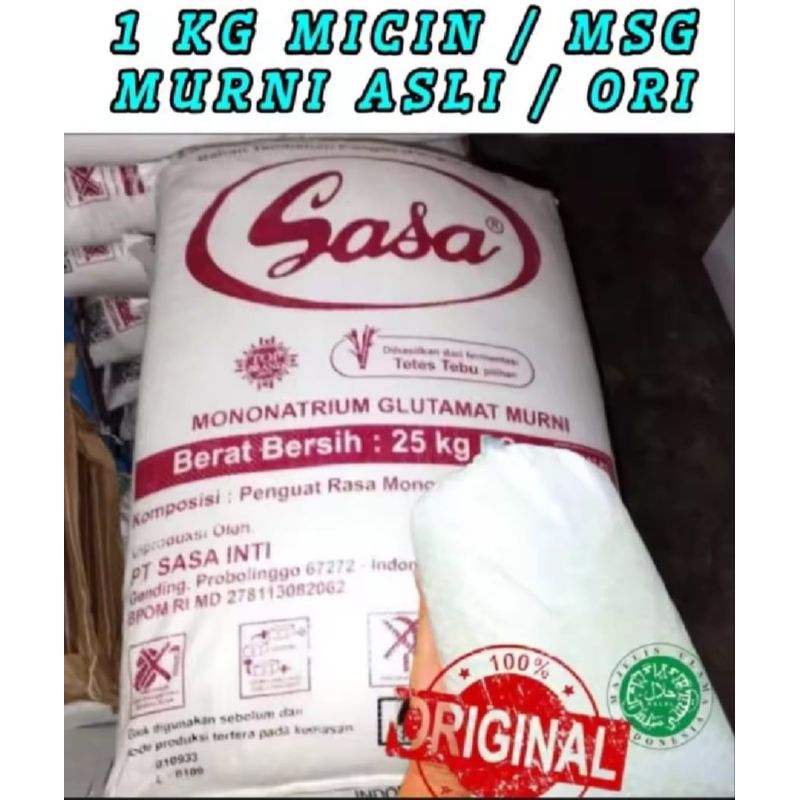 

Promosi Micin Sasa Ukuran 1 kilo curah/repack gratis ongkir extra diskon