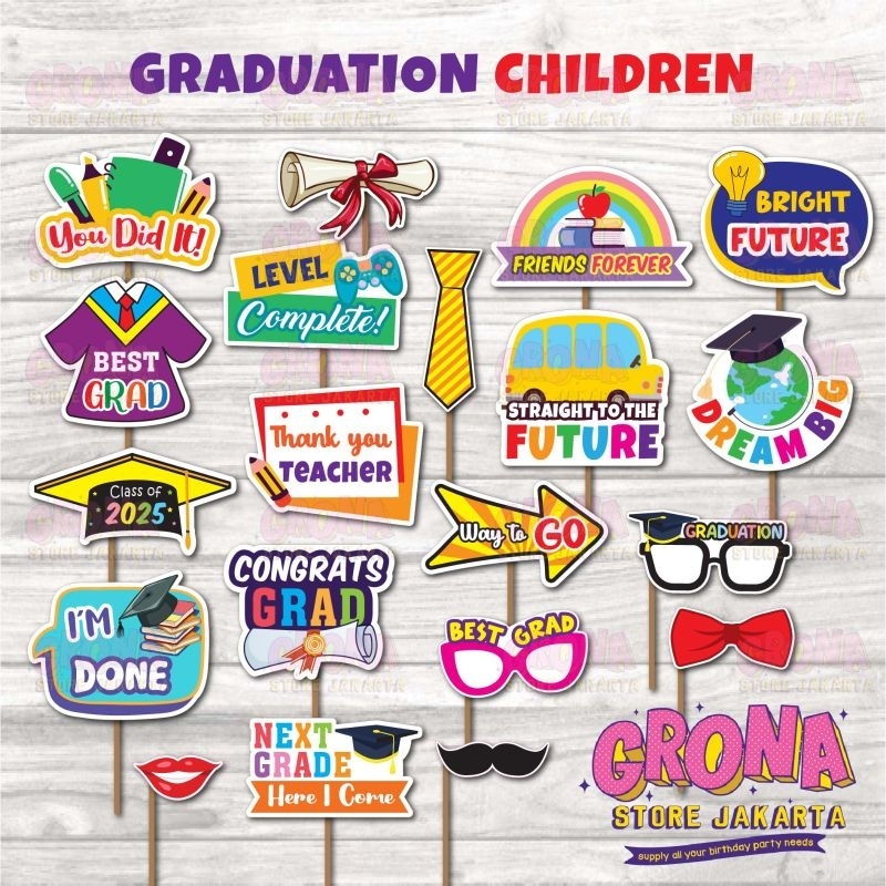 ACC Photobooth Graduation Children / Aksesoris Foto Graduation Children / Photo Props Graduation