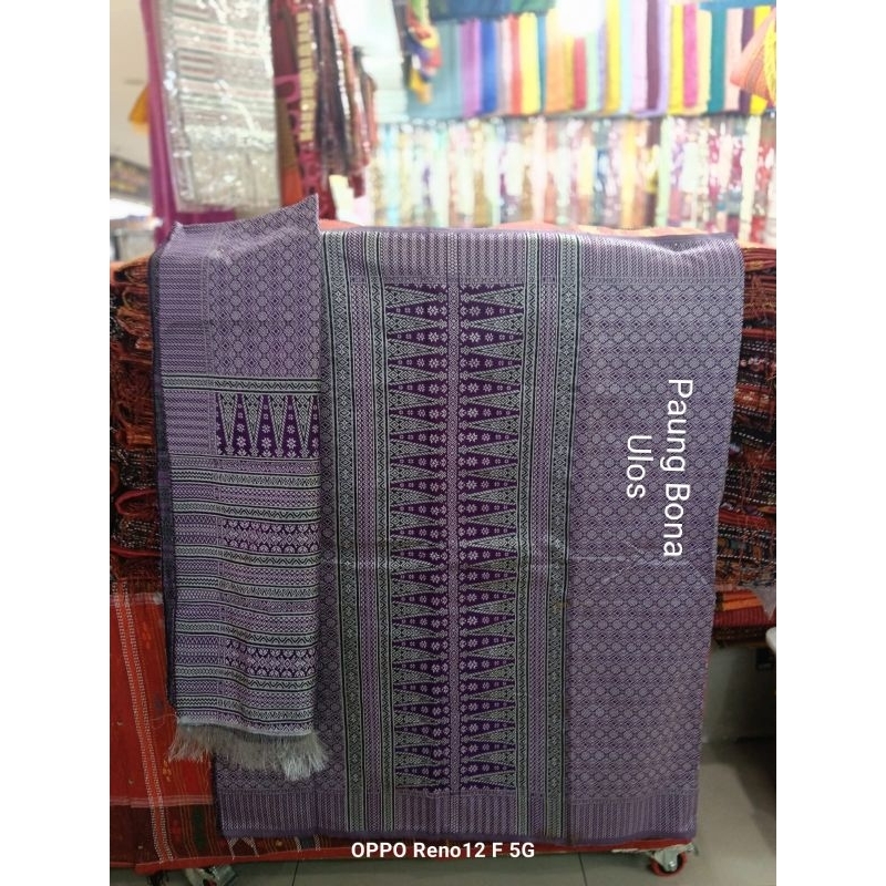 SONGKET TUMTUMAN MESIN ATBM KATUN WARNA PINK TUMPAL ABU ROKOK