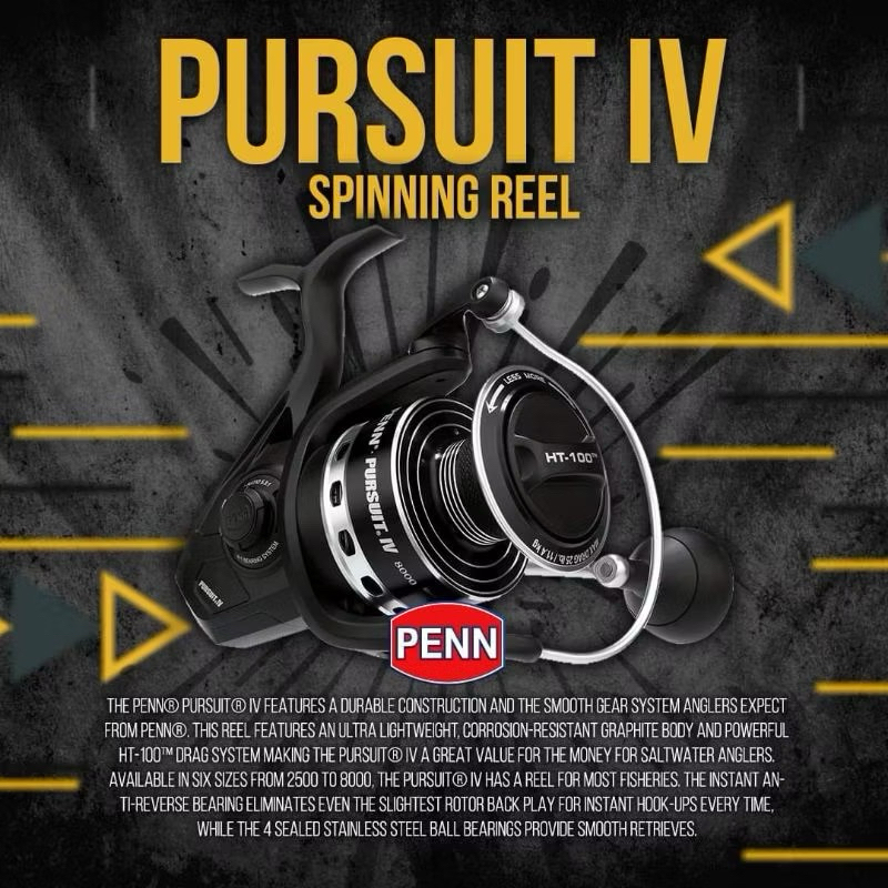 Reel PENN PURSUIT IV 2500 4000 Terbaru Power Handle