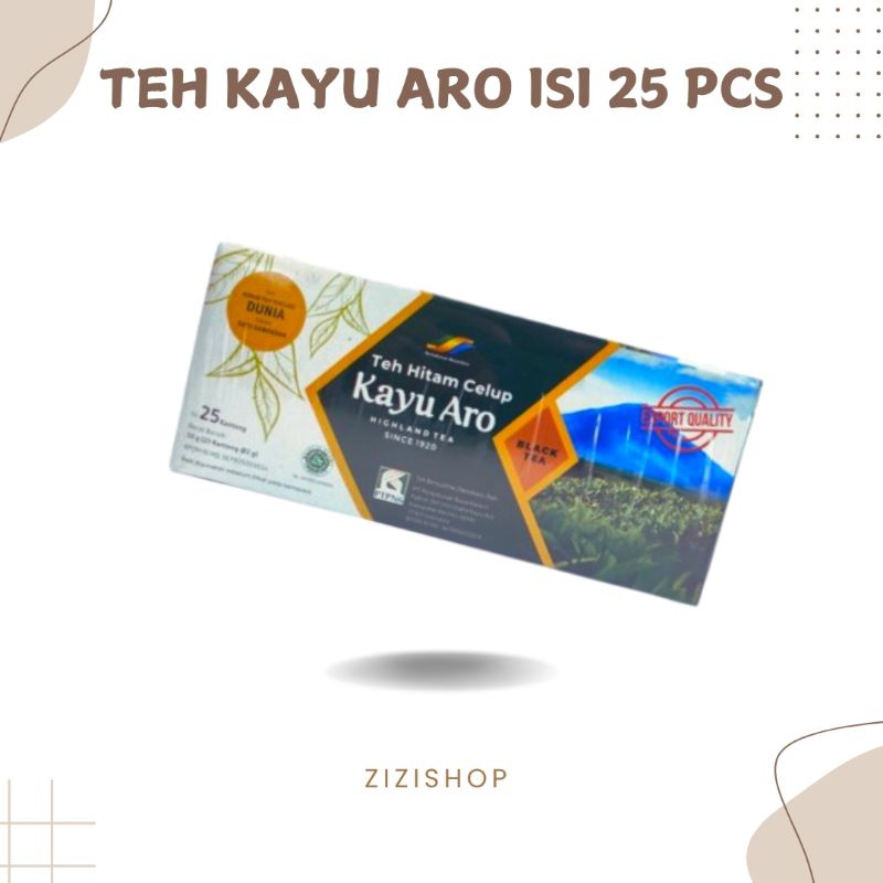 

Teh Hitam Celup Kayu Aro Isi 25 pcs 50 Gram