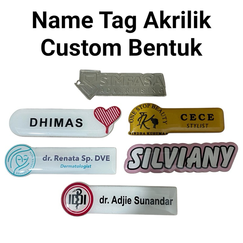 

Name Tag Akrilik Custom Bentuk