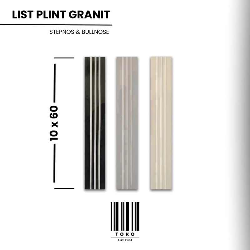 List Plint Granit Stepnosing + Bullnose/Bevel Motif Polos