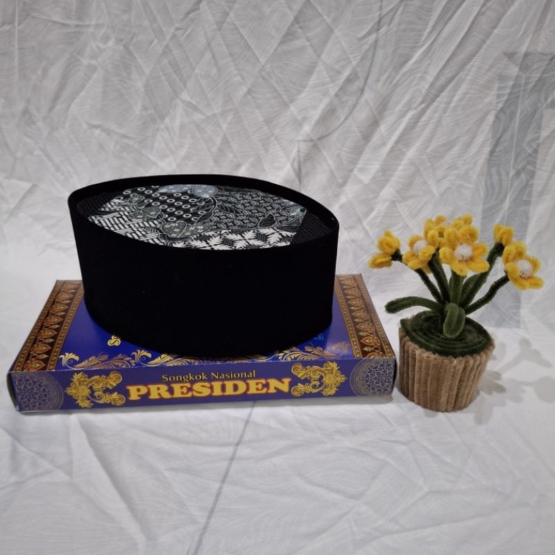kopyah peci songkok president batik jahitan rapi batik berkombinasi bludru bisa COD murah keren dan 