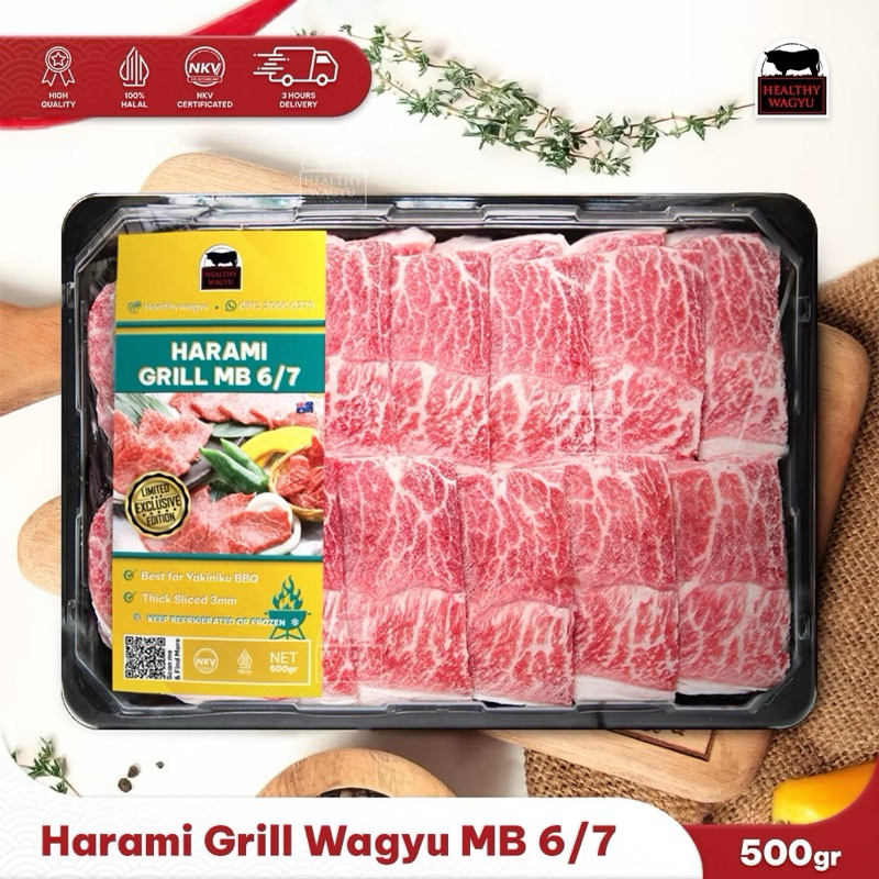 

[WAGYU] Daging Sapi Slice Beef Harami Grill Topside MB 6-7 Australia 5s 1kg
