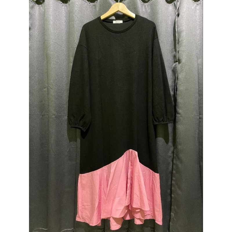 Tunik kaos hitam preloved