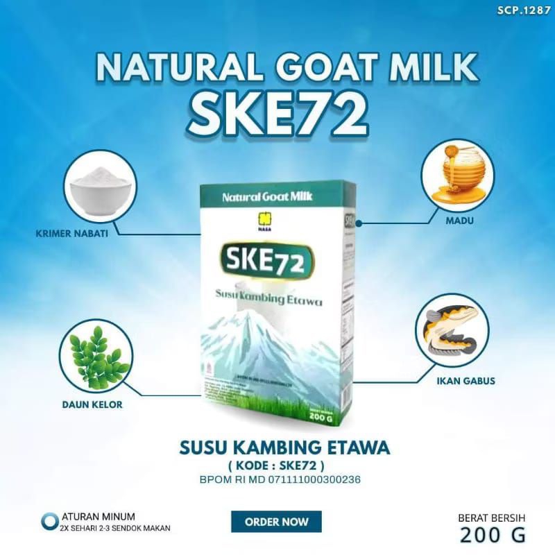 

Susu Kambing Etawa Nasa-Plus Madu Extrak Daun Kelor Dan Ikan Gebus Isi 200Gr