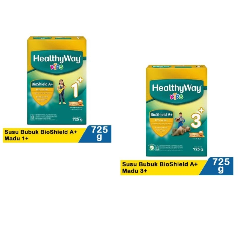 

healthyway susu pertumbuhan bio shield 1+/3+ madu 725g