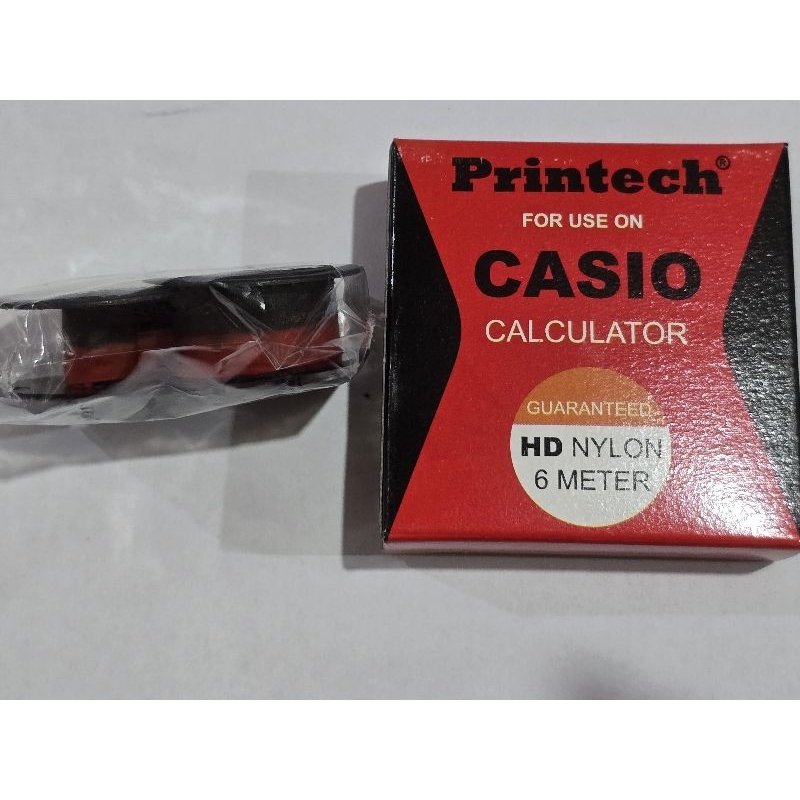 

CASIO RIBBON PITA KALKULATOR PRINTECH HITAM MERAH RED BLACK HD NYLON 6 METER