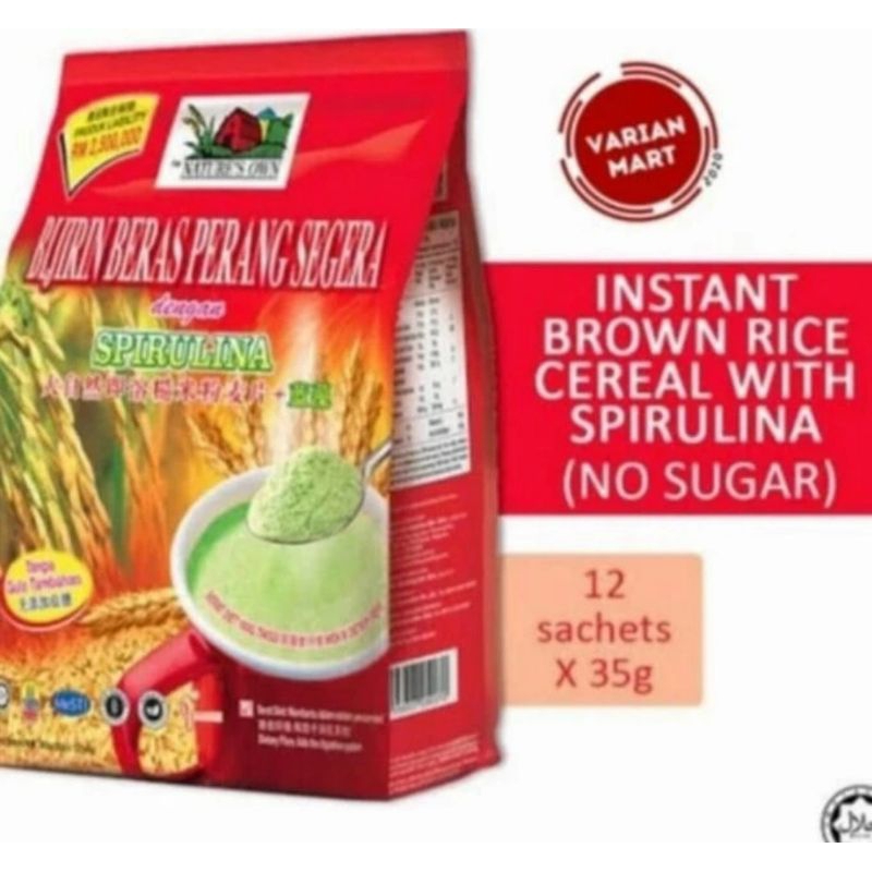 

BIJIRIN SEGERA BERAS PERANG DENGAN SPIRULINA 12 SACHET