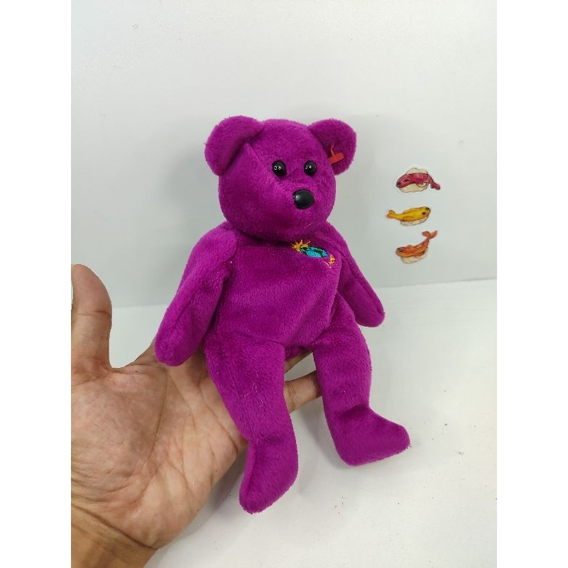 boneka ty beanie purple brand pudar