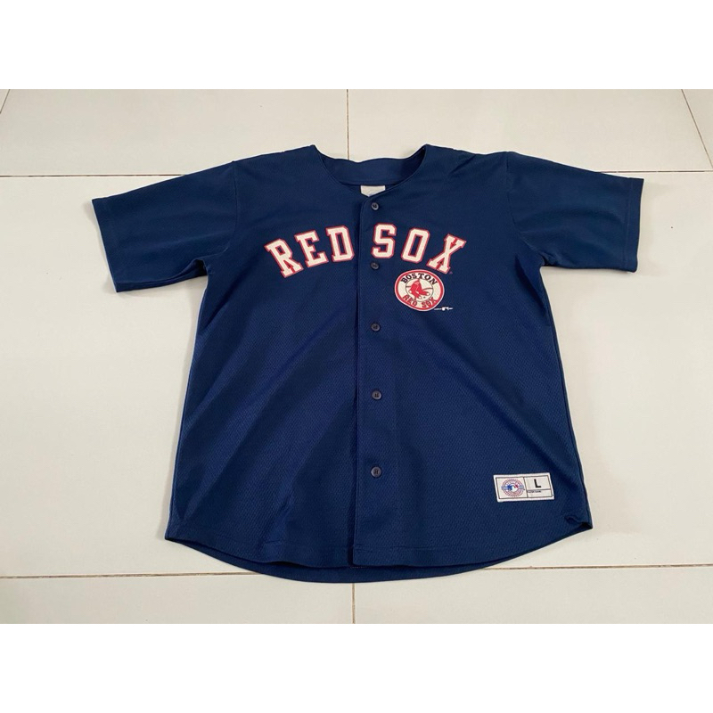baju jersey baseball red sox original second / baju baseball red sox second original