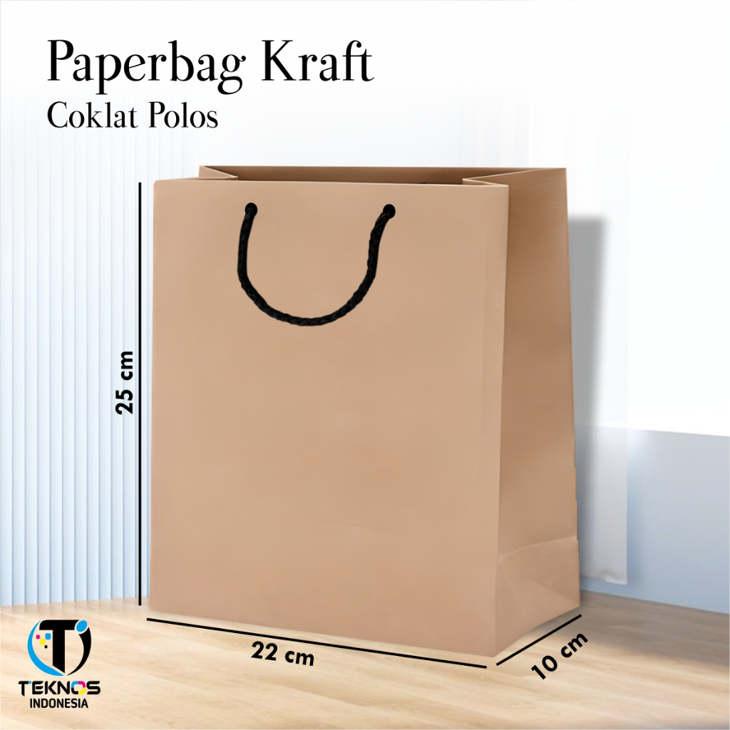 

(12pcs) PAPER BAG KRAFT DELIMA POLOS LUSINAN - TAS SOUVENIR PERNIKAHAN BAHAN KRAFT UKURAN 22 x 25 x 10 CM