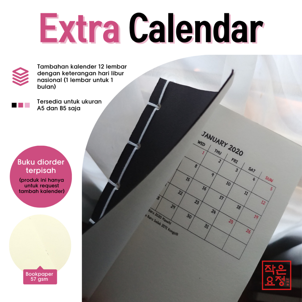 

[EXTRA] Tambahan Kalender 2025 Notebook - Little Fairy