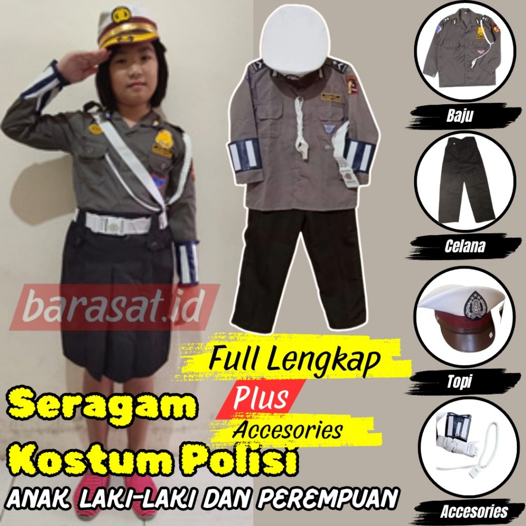 Seragam Pocil Kostum Profesi Anak Laki-laki dan Perempuan Seragam Cocok untuk karnaval hari kartini 