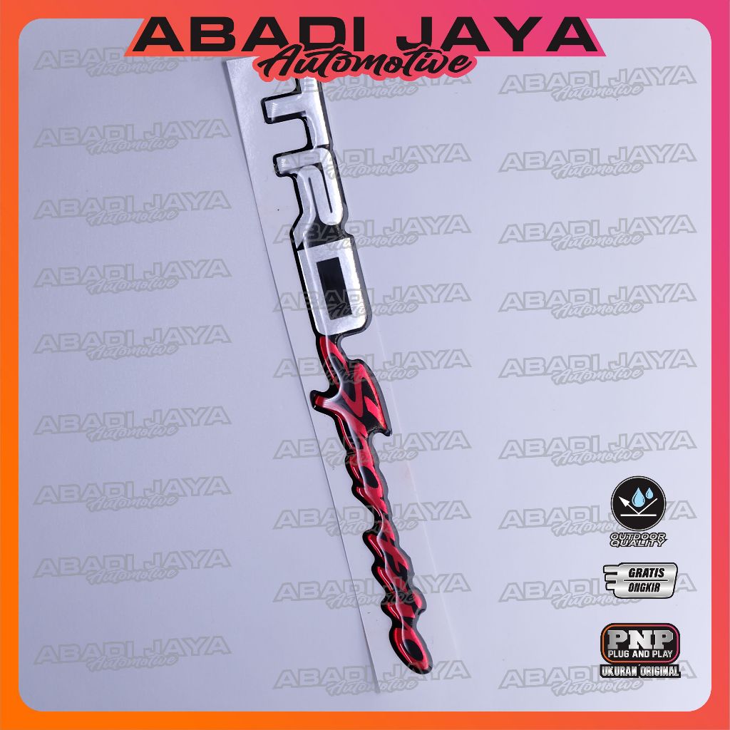 emblem trd sportivo vios / sticker trd vios limo / emblem trd sportivo bagasi / stiker timbul trd sp