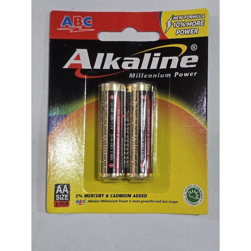 BATERAI ABC ALKALINE AA BATERAI JAM ALKALINE 1 PASANG BATERAI A2 ALKALINE ABC