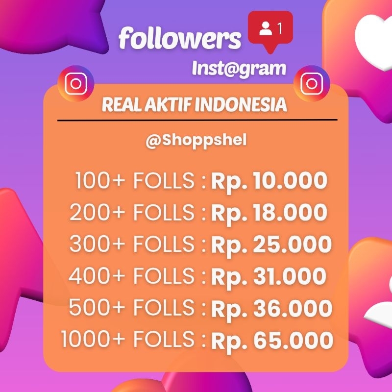 Folllower Instagram Indonesia [REAL AKTIF INDONESIA ]