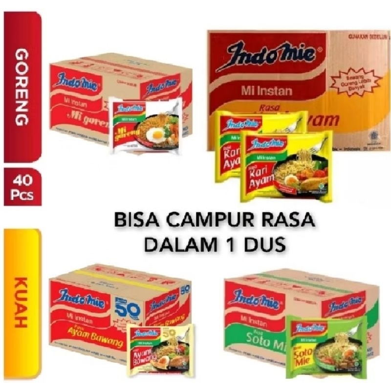 Indomie all variant Goreng & Rebus 1DUS [40PCS]