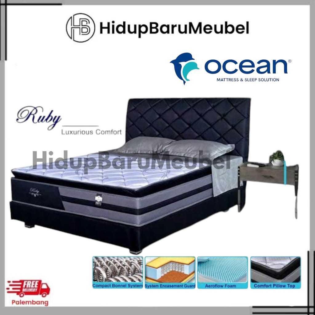 Springbed Ocean RUBY / Matras Kasur Spring Bed Pillow Top Tebal / Kasur Hotel Ocean