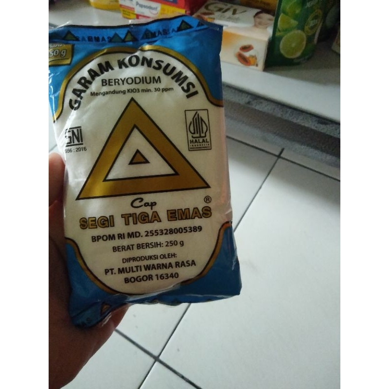 

Murah!! Garam cap Segitiga Emas 250gr