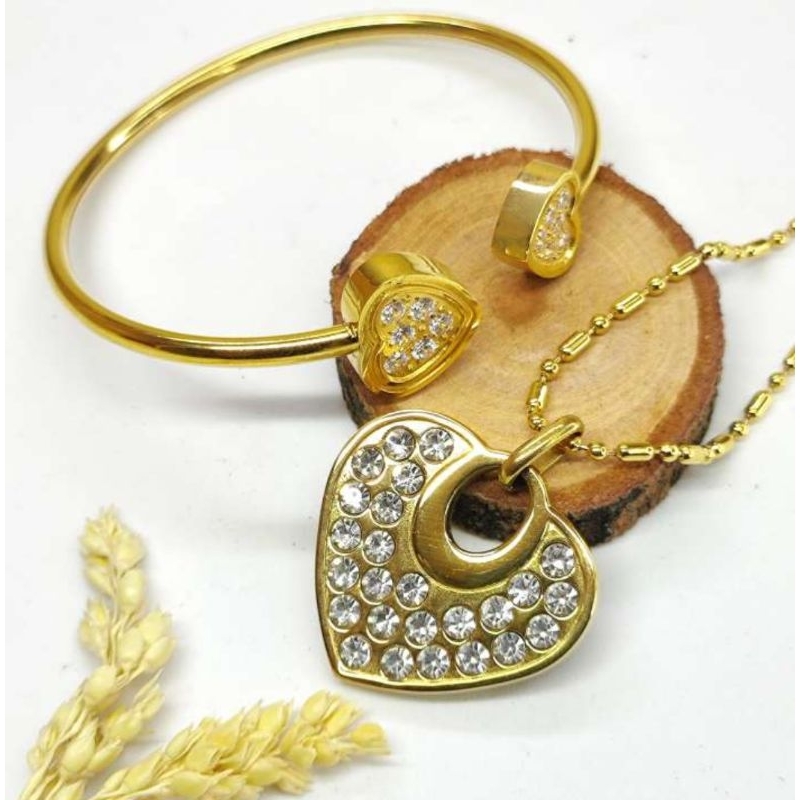 Set Kalung Gelang Quantum Pendant Gold Ion Negativ Untuk Kesehatan Dengan Sertifikat Keaslian Produk