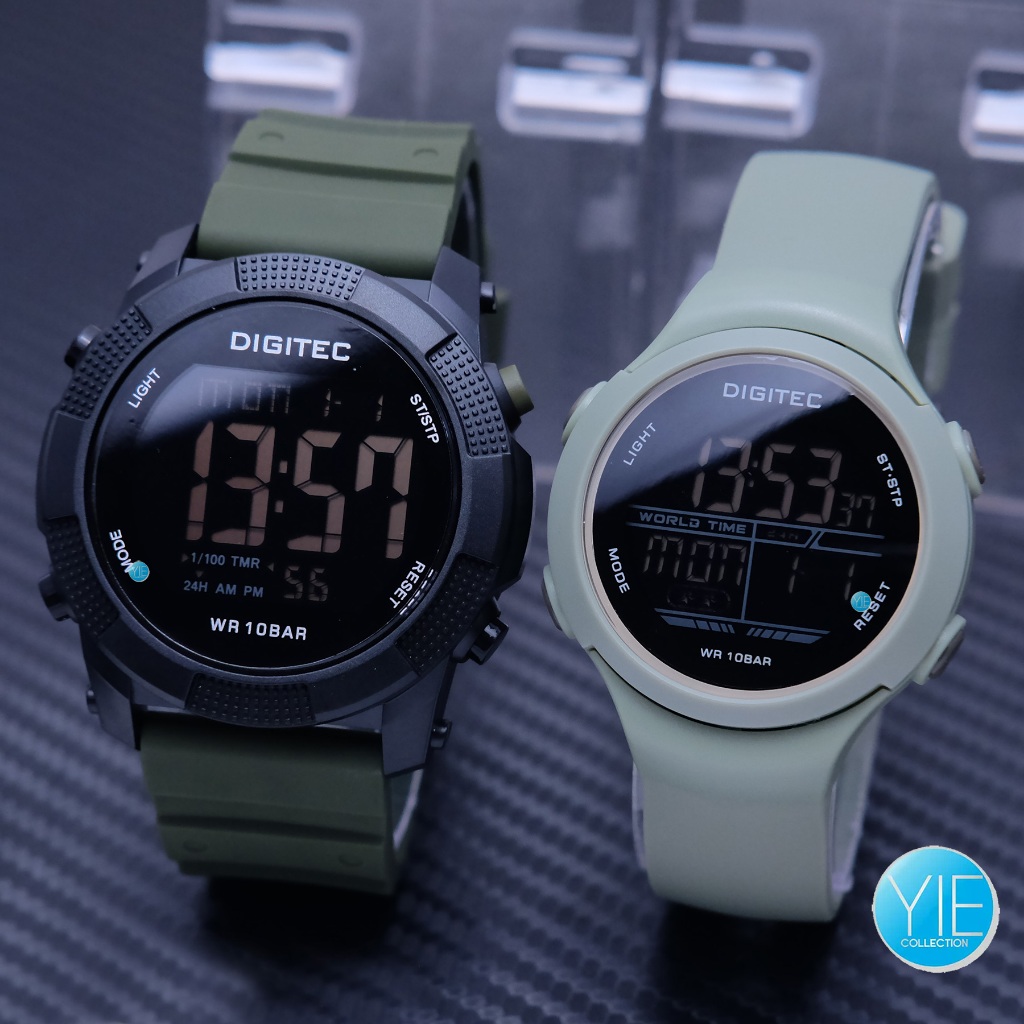 Jam Tangan Couple Pasangan Pria dan Wanita Digitec Sport Fashion Original Anti Air Strap Karet hhc