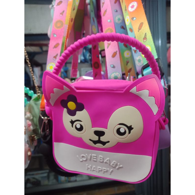 Tas jelly anak silikon 2tali anti air Tas gemoy angpao lebaran 2025