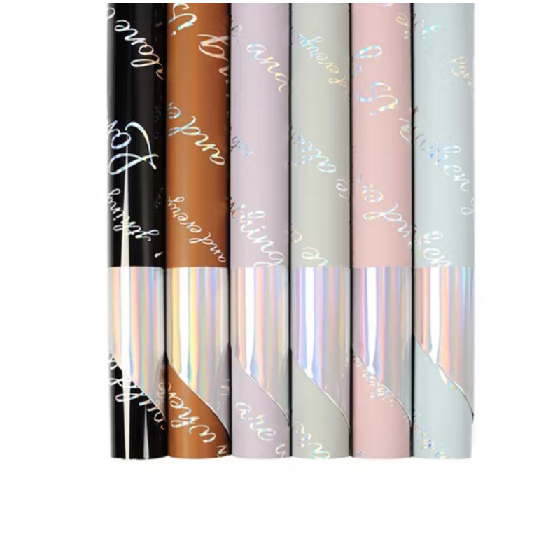 

KB056 Kertas Buket Bunga Hologram Bi Color Cellophane Flower Wrapping Paper Plastik OPP Rainbow