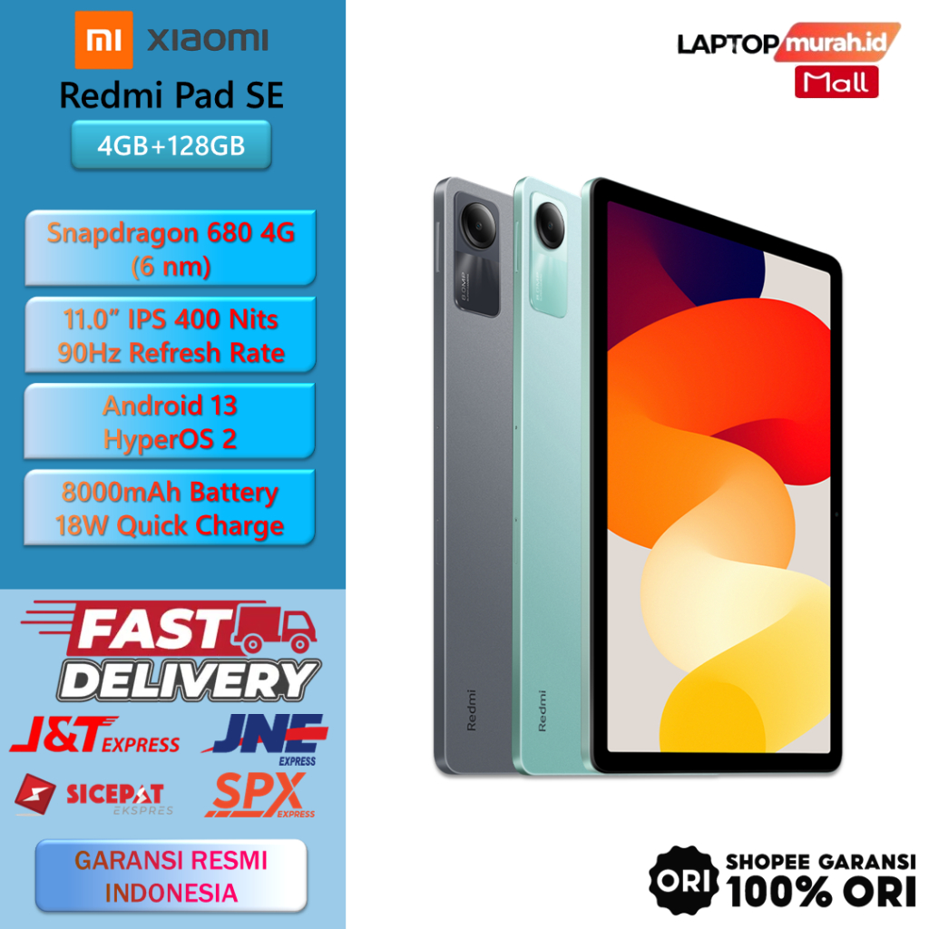 Xiaomi Redmi Pad SE 4/128 GB - Garansi Resmi / Redmi Pad SE