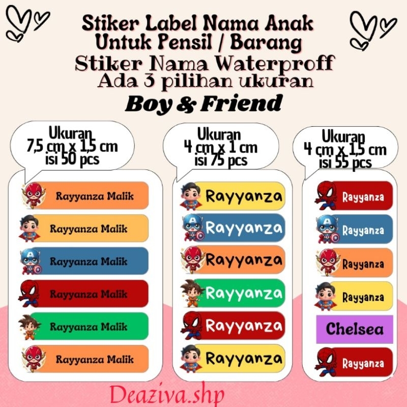 

STIKER LABEL NAMA ANAK CUSTOM WATERPROOF UNTUK PENSIL DAN BARANG