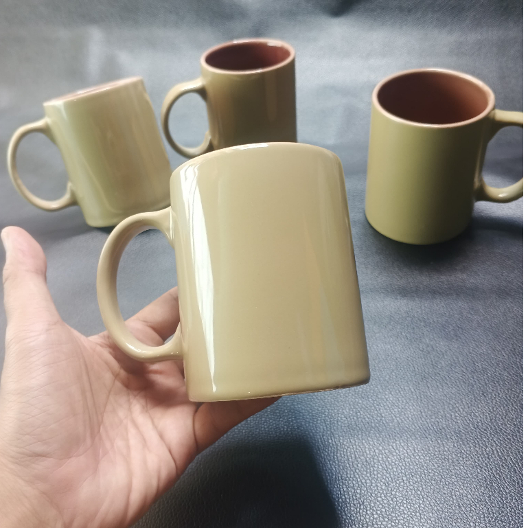 Gelas Mug Keramik Sedikit Reject Polos Tibuah gelas 310ml dapat 3 buah sudah termasuk box pergelas