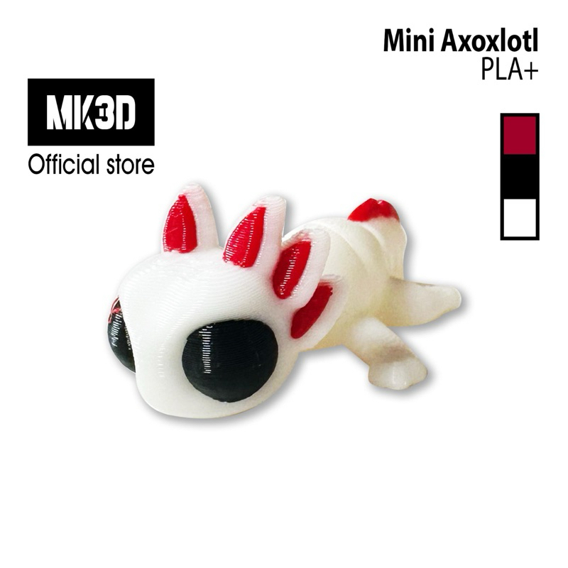 articulated mini axolotl 3d print