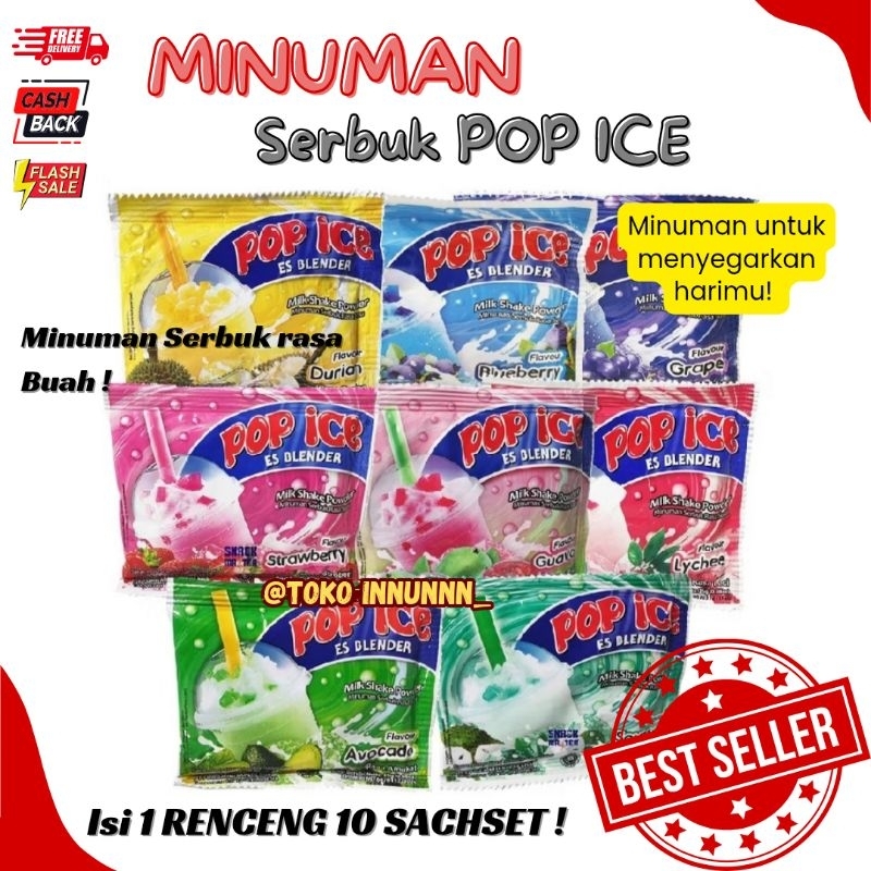 

POP ICE ICE BLENDER AL VARIAN 1 RENCENG ISI 10SACHSET 24gram