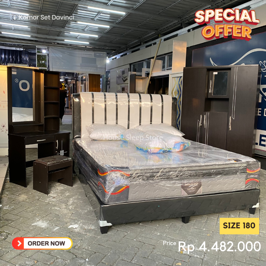 PAKETAN KAMAR SET- LEMARI,MEJA RIAS, SPRINGBED DAN DIVAN SET