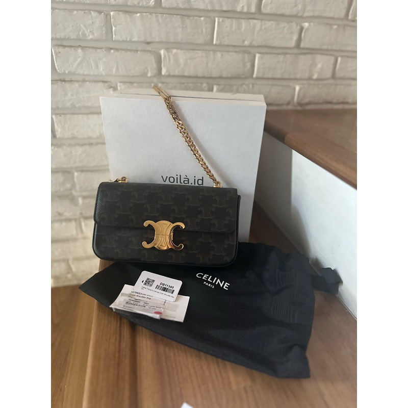 Celine Triomphe Chain Shoulder Bag (Preloved Like New) th 2024