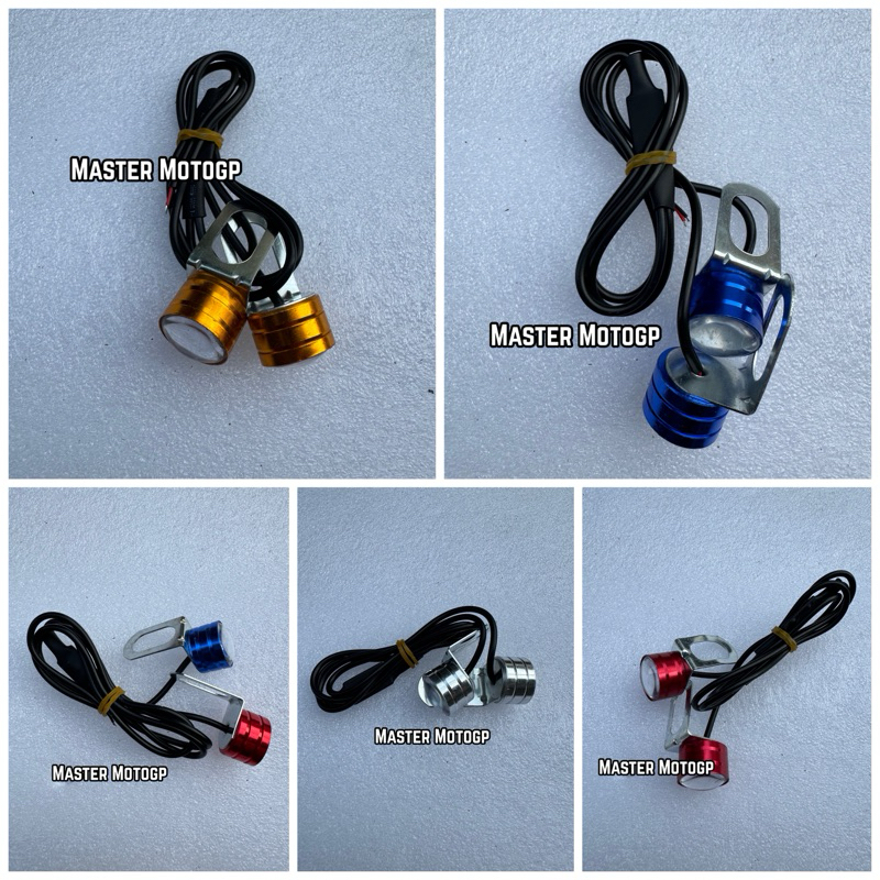 mata elang strobow lampu mata elang kedip sorot kiri - kanan lampu sekrup Lampu sepeda motor Mata el