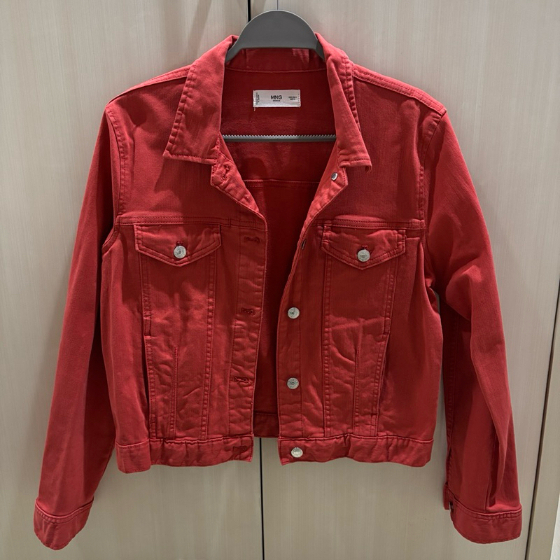 Mango MNG Denim Women Jacket Outer Long Sleeve Orange Red Brick - Jeans Luaran Wanita Tangan Panjang