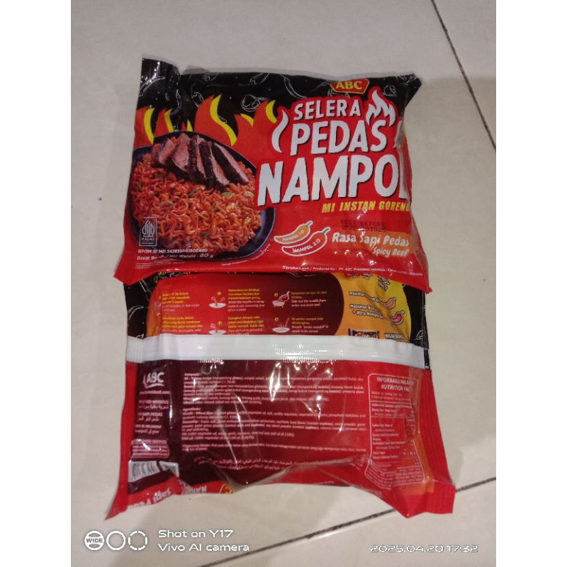 

ABC Mie Goreng Selera Pedas Sapi Pedas 80gr, ABC Mie Goreng Ayam Pedas Limau 80gr