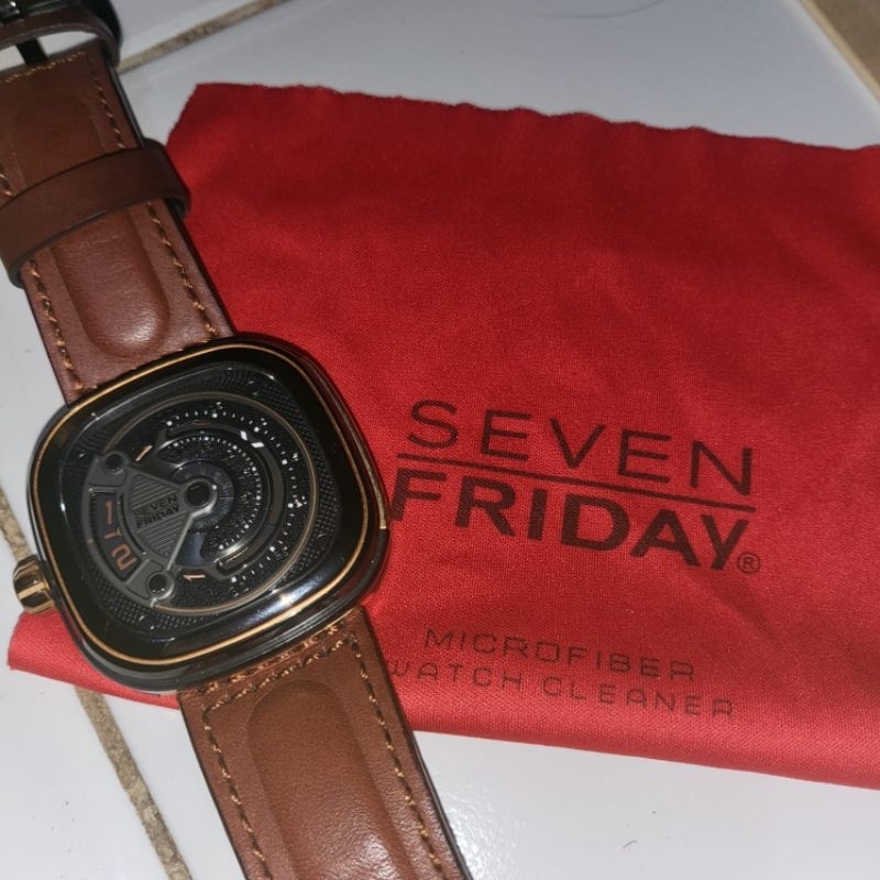 SEVENFRIDAY M2B/01 M-Series Revolution Automatic Brown Leather Strap